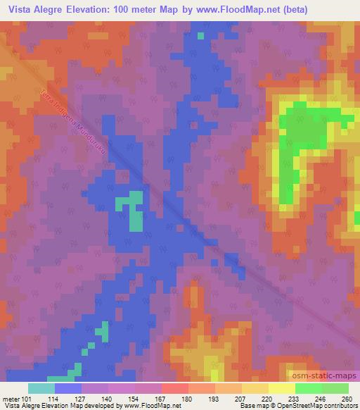 Vista Alegre,Brazil Elevation Map