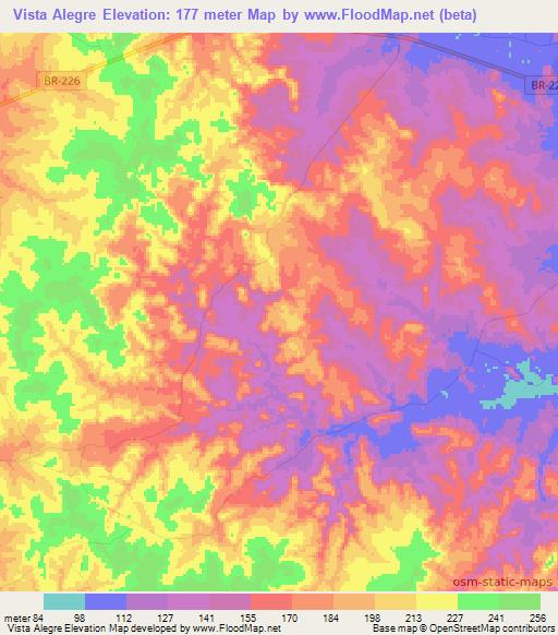 Vista Alegre,Brazil Elevation Map