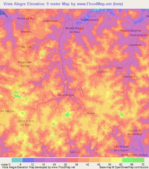 Vista Alegre,Brazil Elevation Map