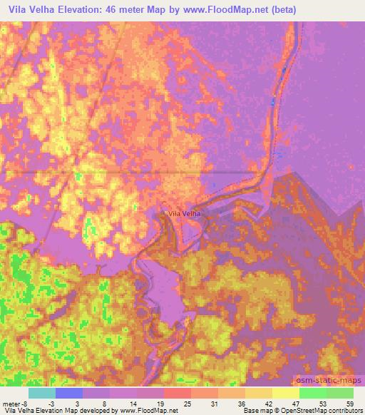 Vila Velha,Brazil Elevation Map