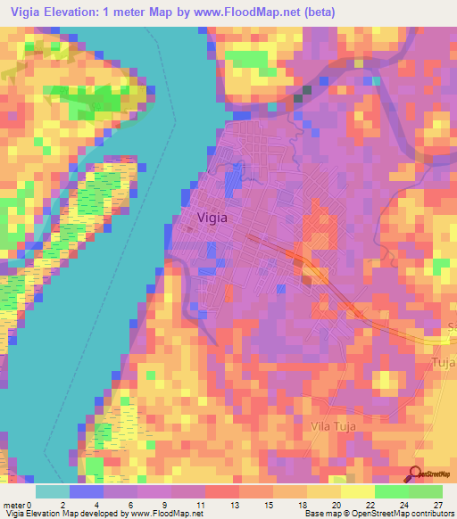 Vigia,Brazil Elevation Map