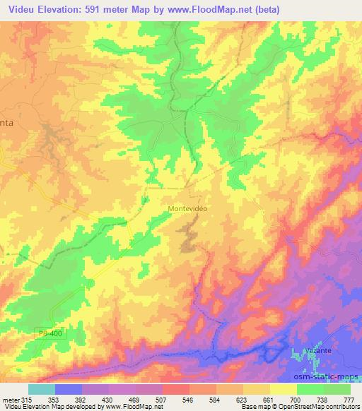 Videu,Brazil Elevation Map