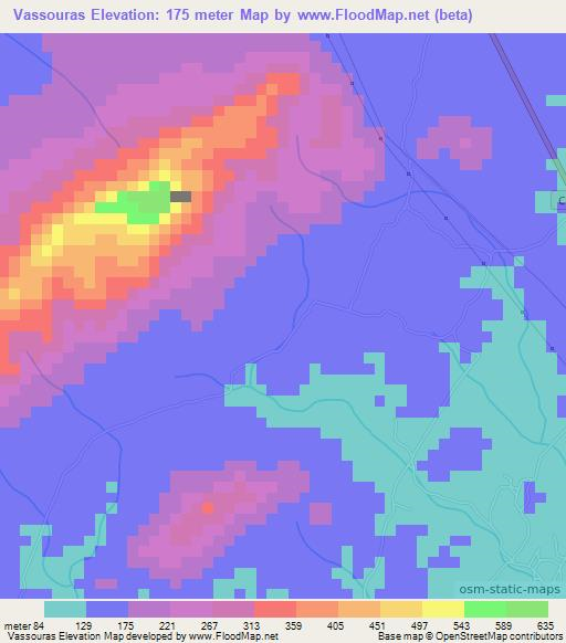 Vassouras,Brazil Elevation Map