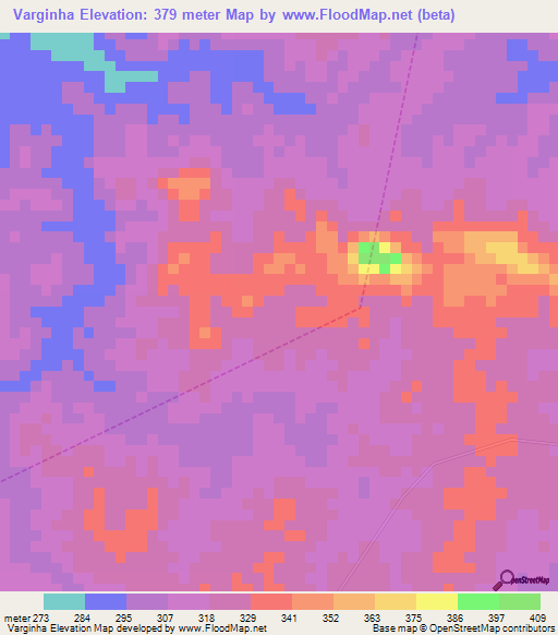 Varginha,Brazil Elevation Map