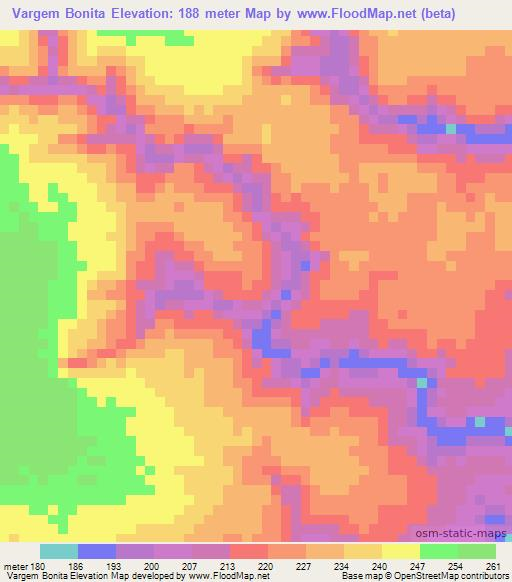 Vargem Bonita,Brazil Elevation Map