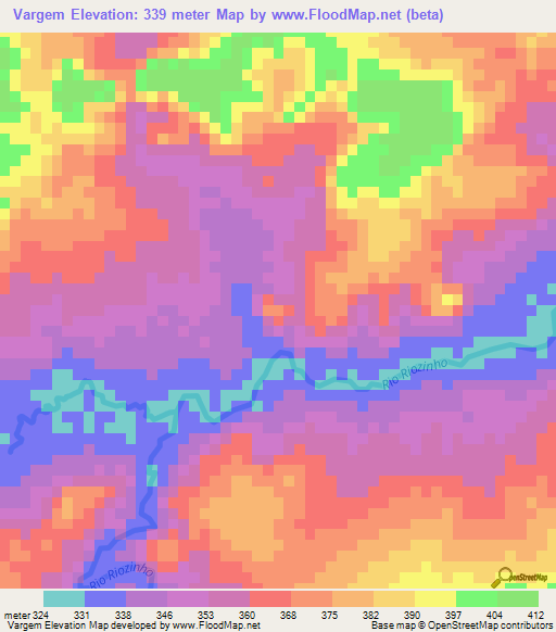 Vargem,Brazil Elevation Map