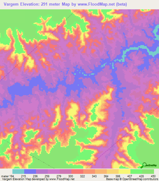 Vargem,Brazil Elevation Map