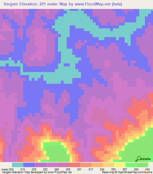 Vargem,Brazil Elevation Map