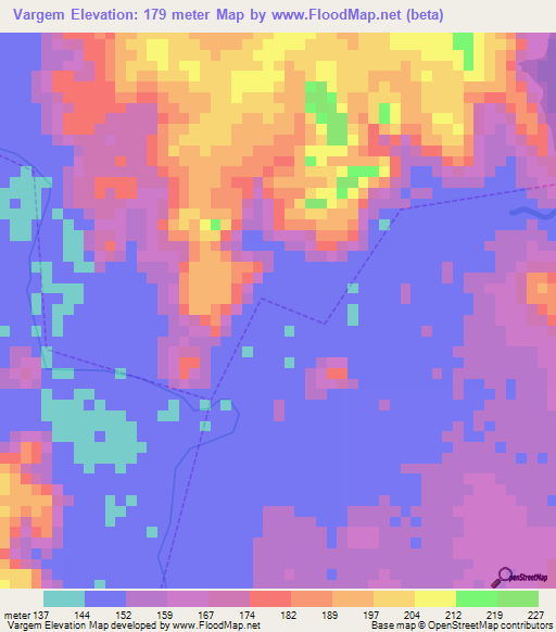 Vargem,Brazil Elevation Map