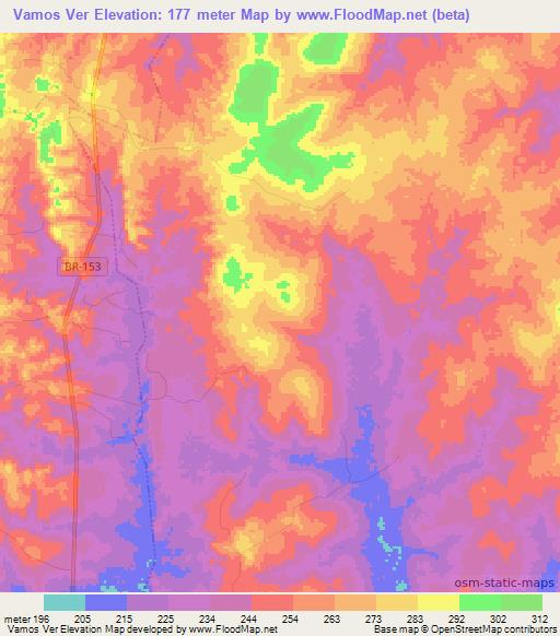 Vamos Ver,Brazil Elevation Map