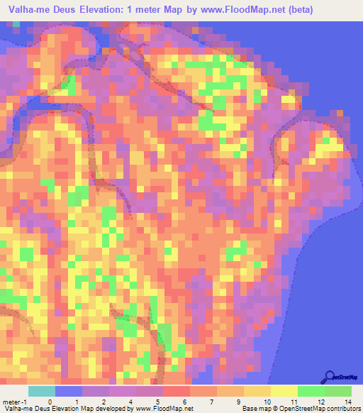 Valha-me Deus,Brazil Elevation Map