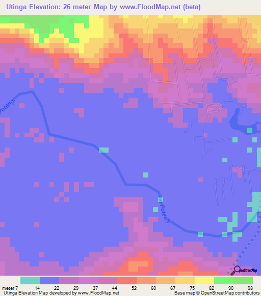 Utinga,Brazil Elevation Map