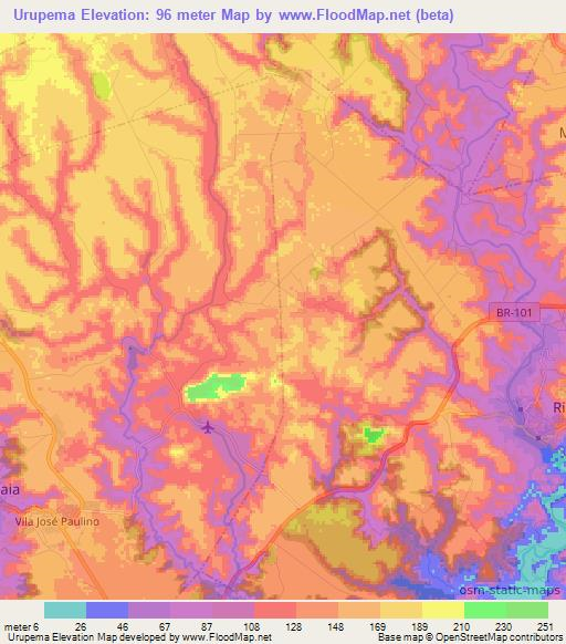 Urupema,Brazil Elevation Map