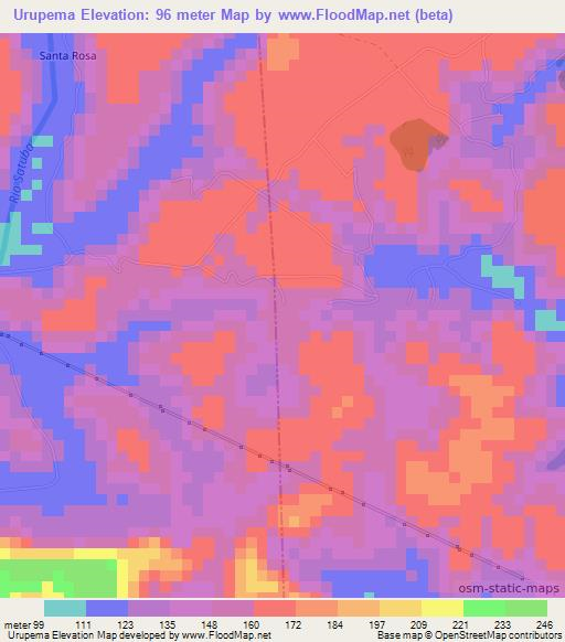 Urupema,Brazil Elevation Map