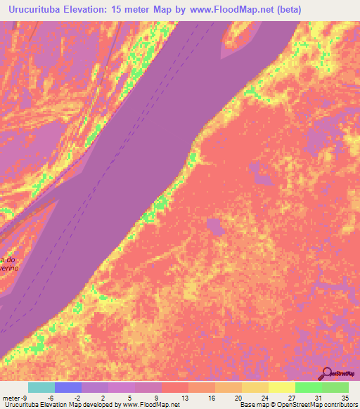 Urucurituba,Brazil Elevation Map