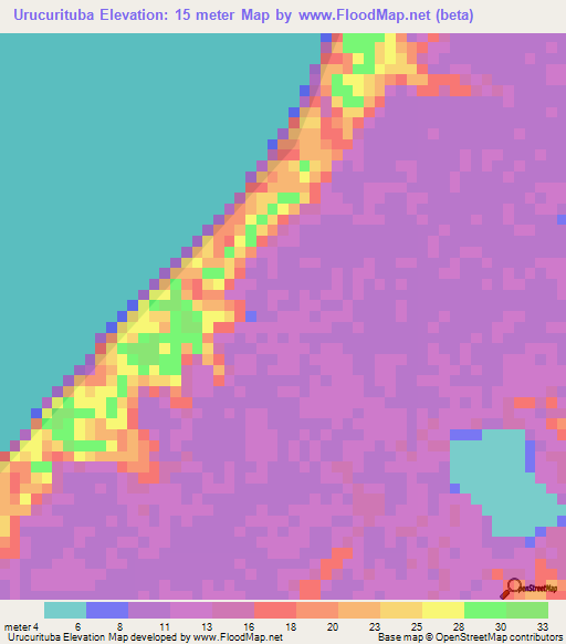 Urucurituba,Brazil Elevation Map