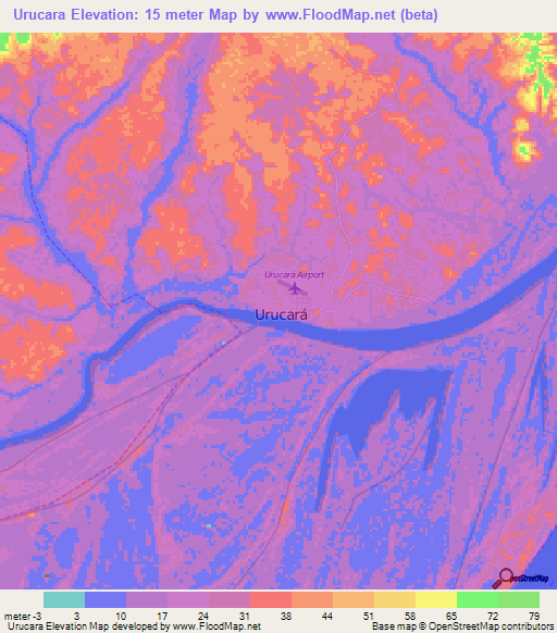 Urucara,Brazil Elevation Map