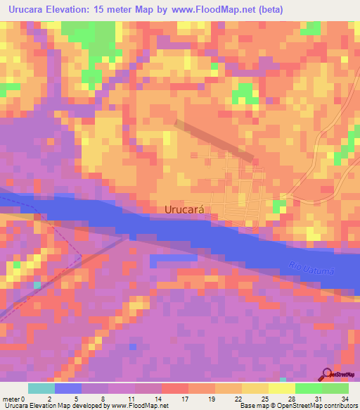 Urucara,Brazil Elevation Map