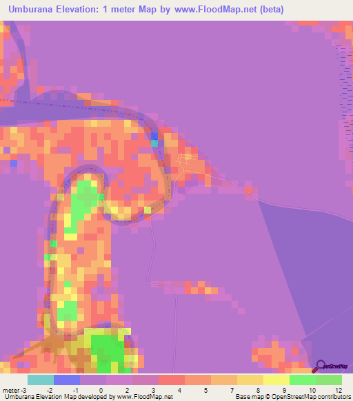 Umburana,Brazil Elevation Map