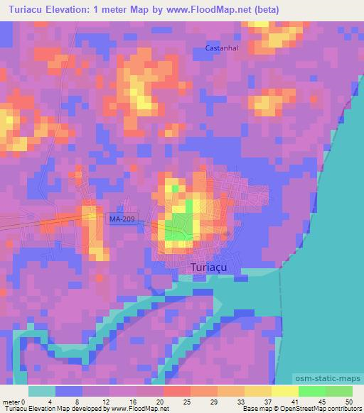 Turiacu,Brazil Elevation Map