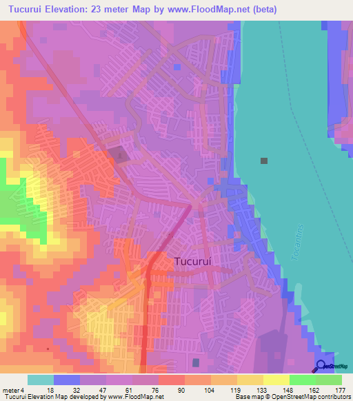 Tucurui,Brazil Elevation Map