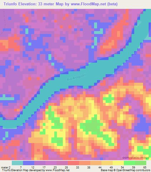 Triunfo,Brazil Elevation Map