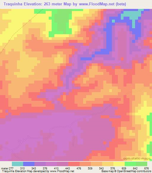 Traquinha,Brazil Elevation Map