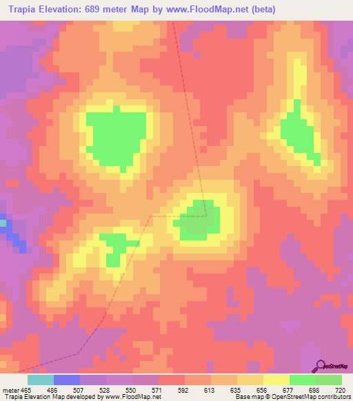 Trapia,Brazil Elevation Map