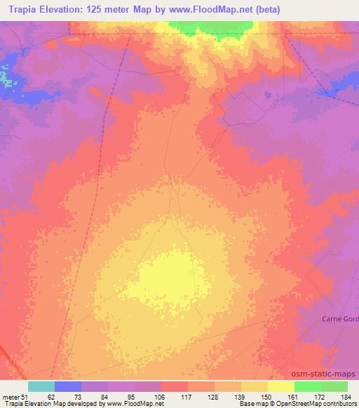 Trapia,Brazil Elevation Map