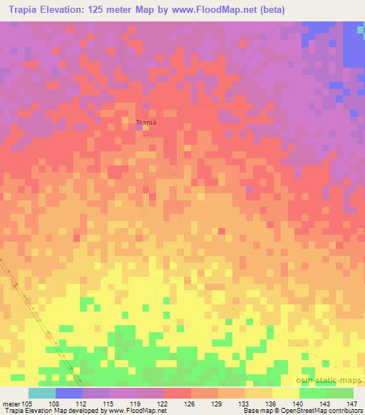 Trapia,Brazil Elevation Map