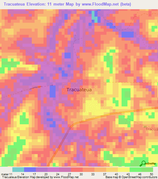 Tracuateua,Brazil Elevation Map