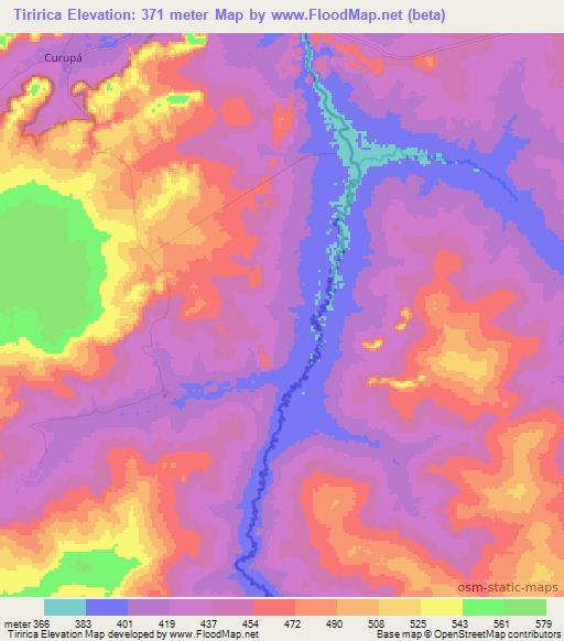 Tiririca,Brazil Elevation Map