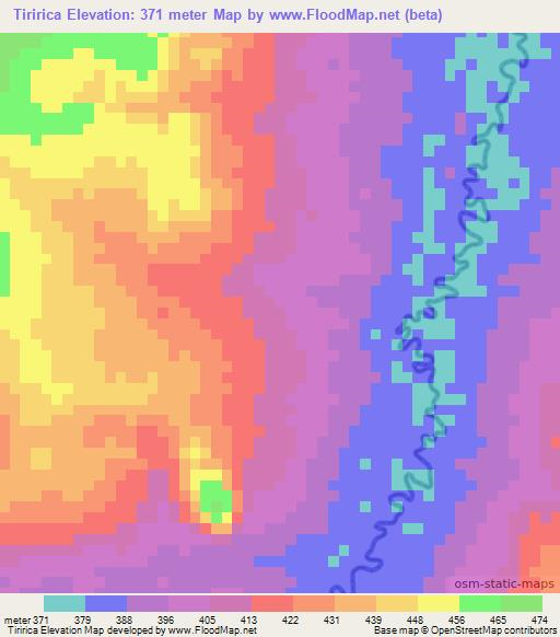 Tiririca,Brazil Elevation Map