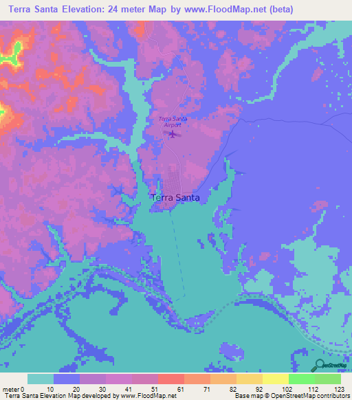 Terra Santa,Brazil Elevation Map