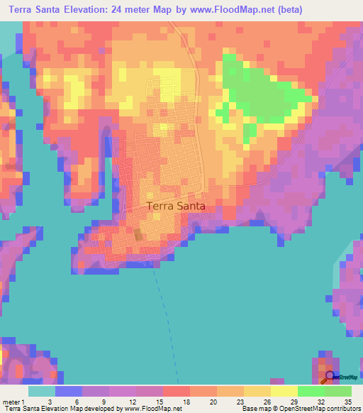 Terra Santa,Brazil Elevation Map