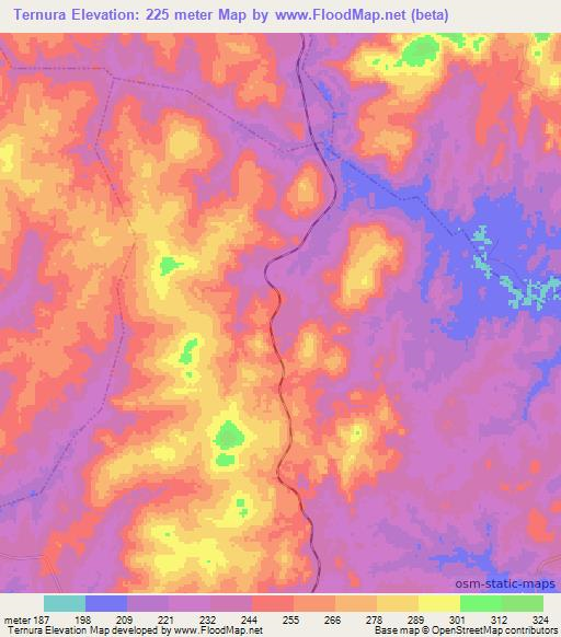 Ternura,Brazil Elevation Map