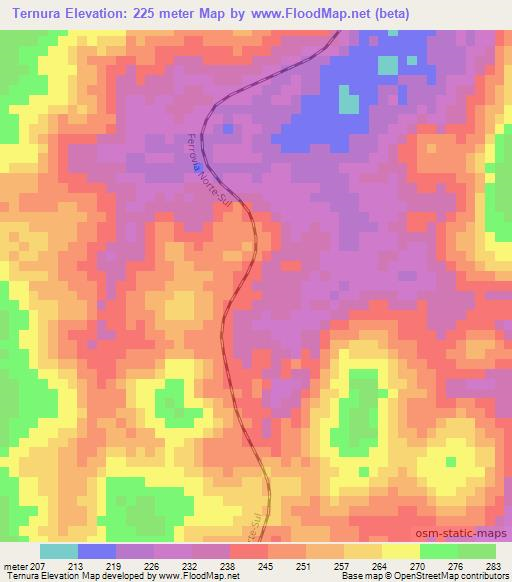 Ternura,Brazil Elevation Map