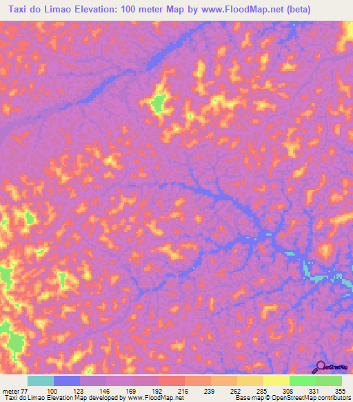 Taxi do Limao,Brazil Elevation Map