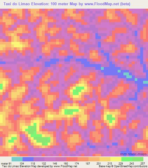 Taxi do Limao,Brazil Elevation Map