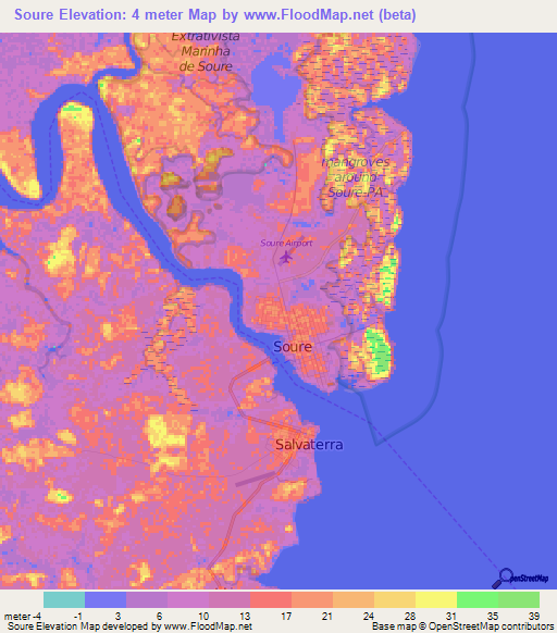 Soure,Brazil Elevation Map