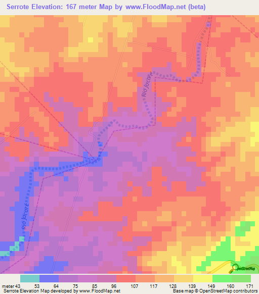 Serrote,Brazil Elevation Map