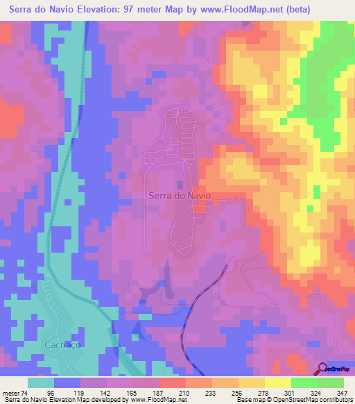 Serra do Navio,Brazil Elevation Map