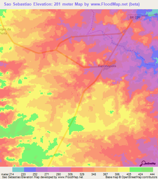 Sao Sebastiao,Brazil Elevation Map