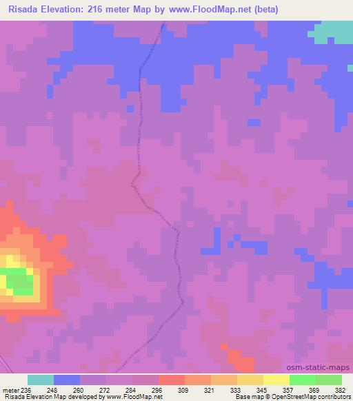 Risada,Brazil Elevation Map