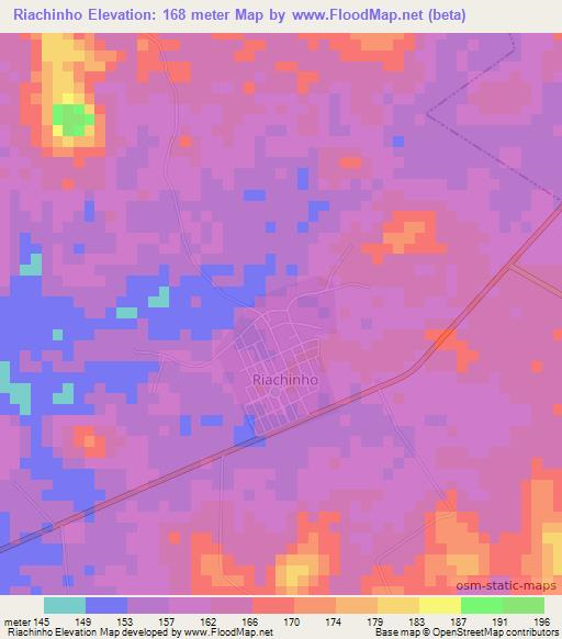 Riachinho,Brazil Elevation Map