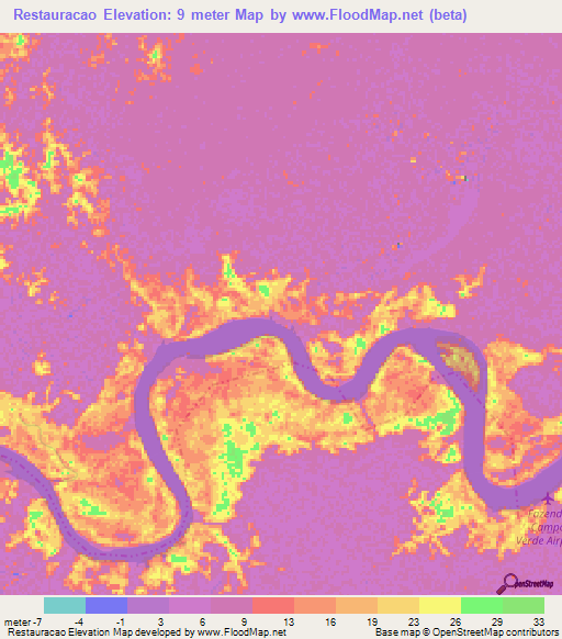 Restauracao,Brazil Elevation Map