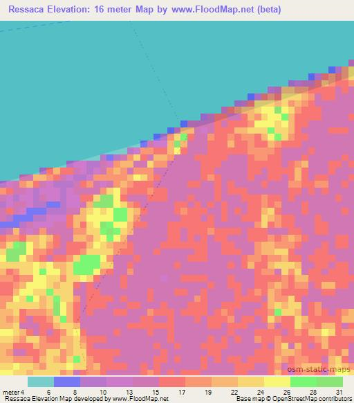 Ressaca,Brazil Elevation Map