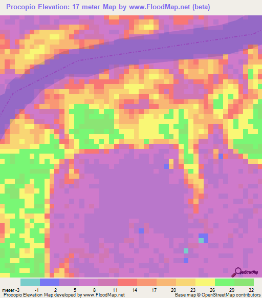 Procopio,Brazil Elevation Map