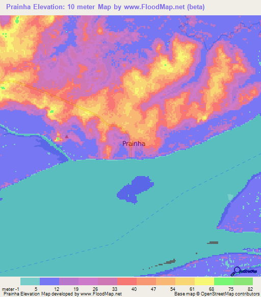 Prainha,Brazil Elevation Map