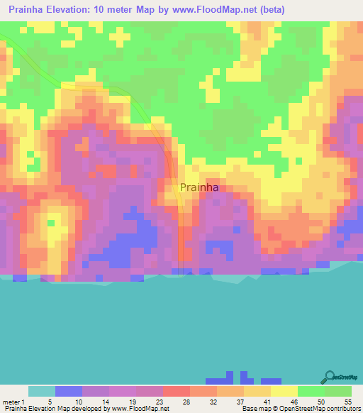 Prainha,Brazil Elevation Map